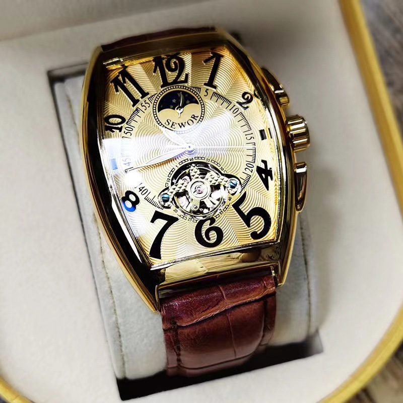 Đồng hồ cơ SEWOR nam vàng Tour - đánh giá và giá Seiko Watch Presage