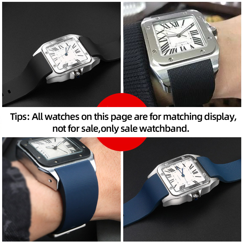 Special Interface Rubber Strap - đánh giá và giá Cartier Watch Santos
