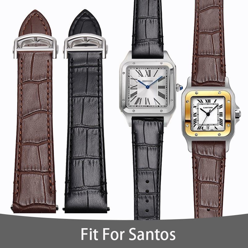 21MM LEATHER WATCH STRAP BAND  - đánh giá và giá Cartier Watch Santos