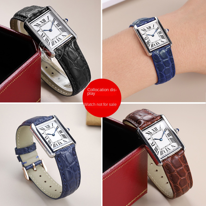 Dây đeo đồng hồ da cá sấu chín - đánh giá và giá Cartier Watch Tank