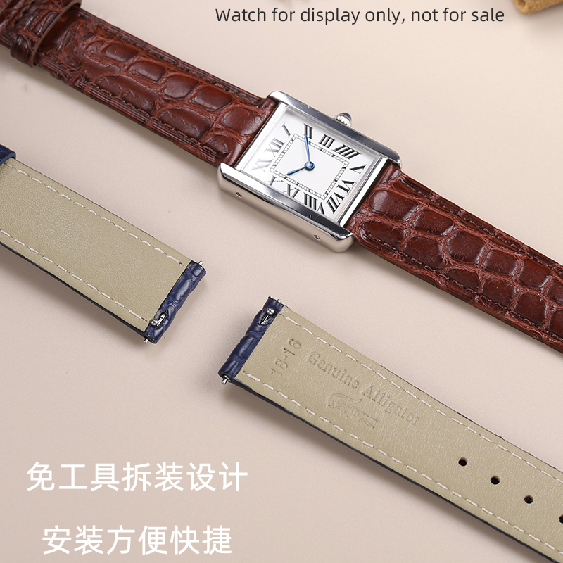Dây đeo đồng hồ da cá sấu chín - đánh giá và giá Cartier Watch Tank