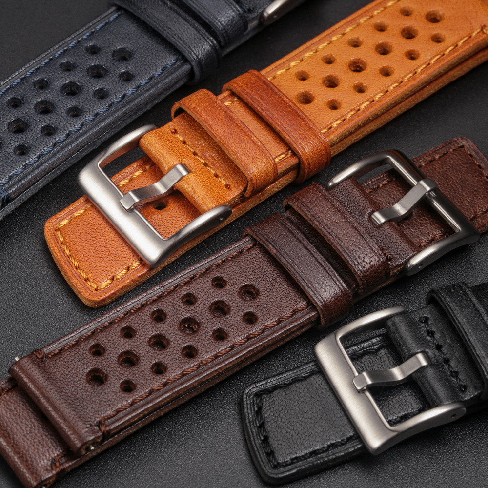 Dây đồng hồ da bò Hemsut, thiế - đánh giá và giá Suede Strap Watch