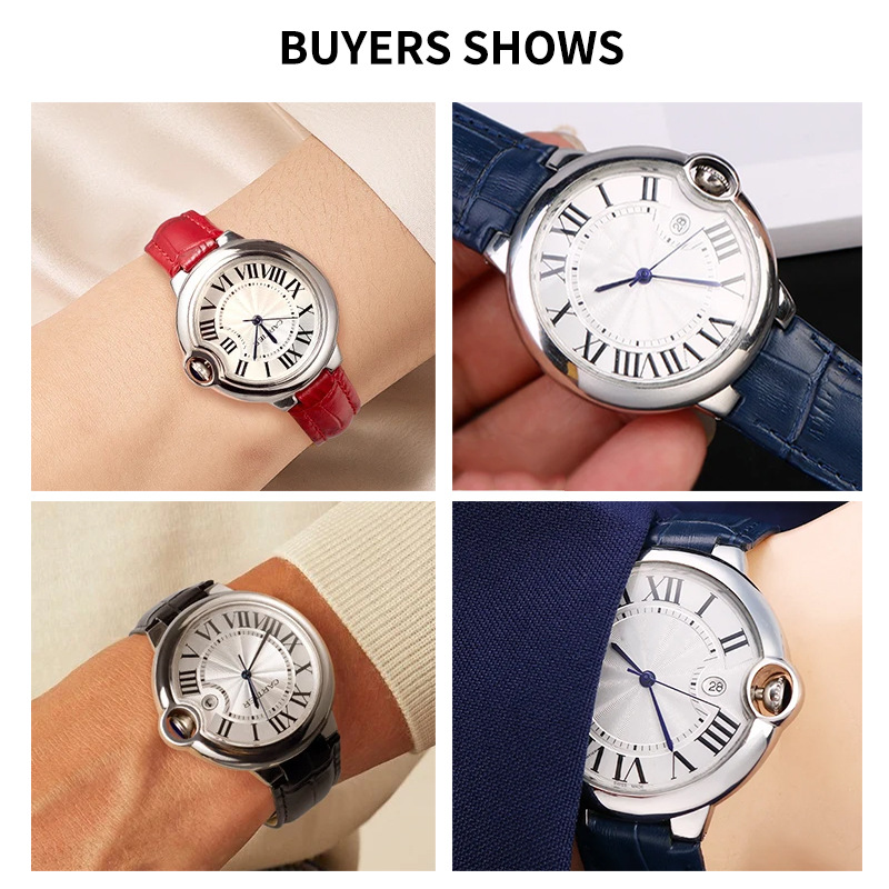 Dây đeo đồng hồ da thật 14-20m - đánh giá và giá Cartier Watch Ballon Bleu
