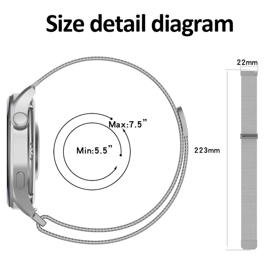 for SmartWatch watchband 20mm  - đánh giá và giá Milanese Loop Magnetic